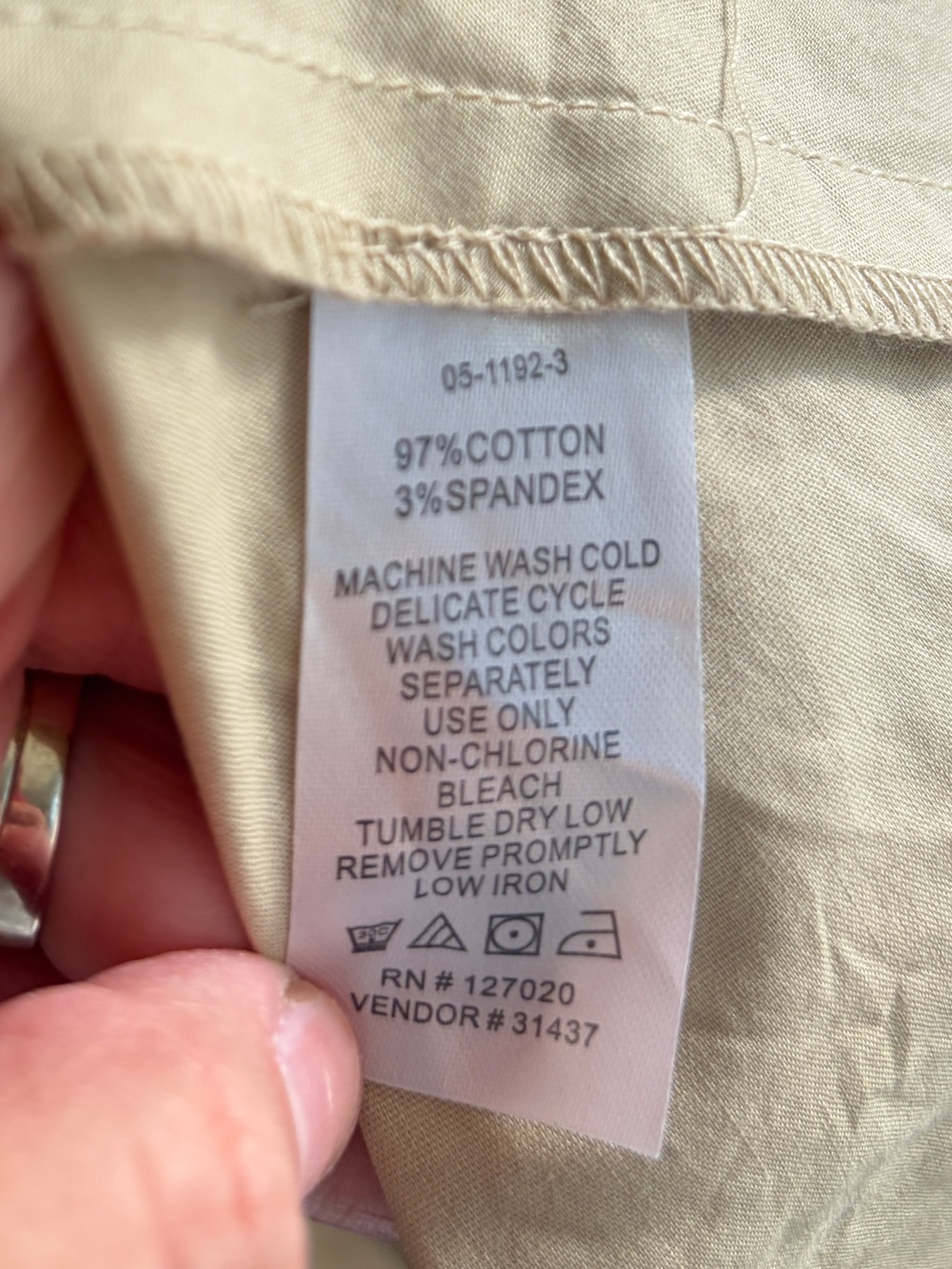 Like new size 12 Chadwick’s vintage shirt dress in tan/beige. SO flattering. - Picture 10 of 11